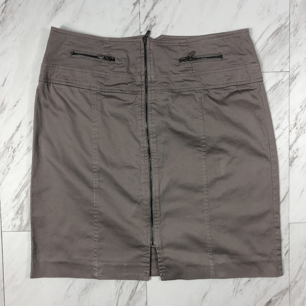 Gray Zoe D. Zip Front Skirt Size 8 / EUC - Picture 1 of 6
